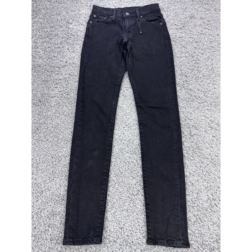 Levis Premium Jeans Women 27x32 Black Skinny‎ Taper Denim